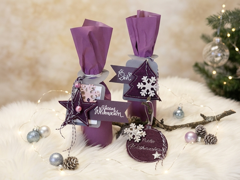 Weihnachtliche Christbaum Anhänger - ITH-Stickdatei